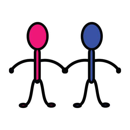 A happy couple in loveのイラスト素材