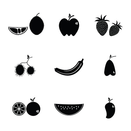 Fruit icon collectionのイラスト素材