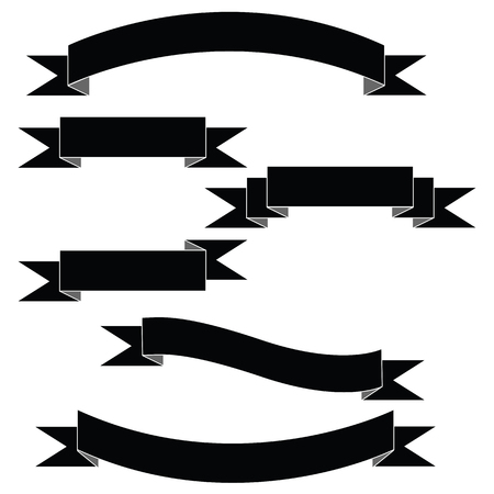 ribbon vector icons setのイラスト素材