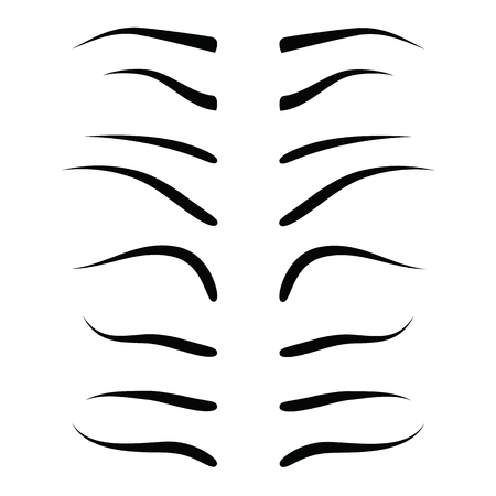 set of eyebrow collection.のイラスト素材