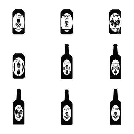 Collection of vector beer set.のイラスト素材