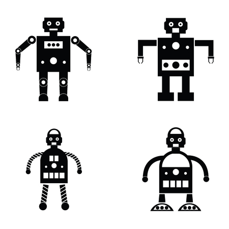 robot icons setのイラスト素材