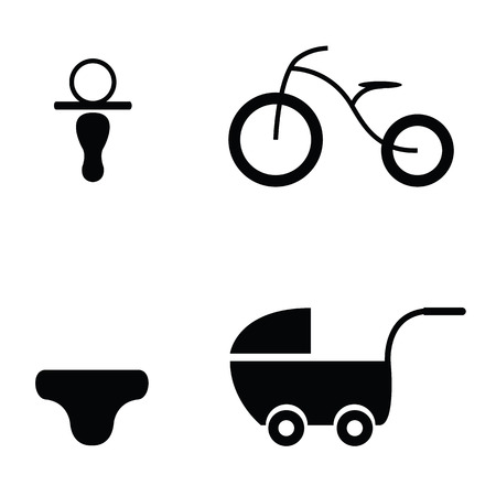 Baby icons set.のイラスト素材