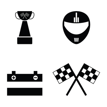 Karting icon set.のイラスト素材