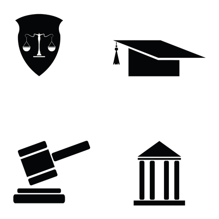 Law icon setのイラスト素材