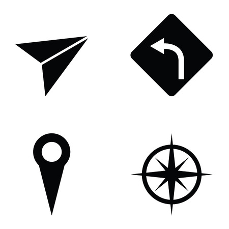 Navigation icons set.のイラスト素材