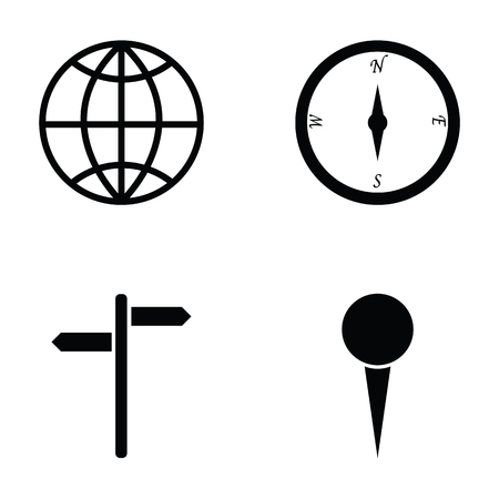 Navigation icons set.のイラスト素材