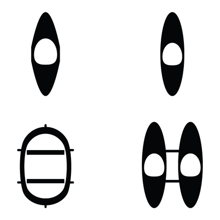 kayak icons Vector illustrationのイラスト素材