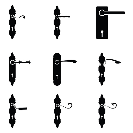 door handle icon setのイラスト素材