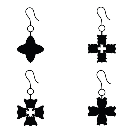 earrings icon setのイラスト素材