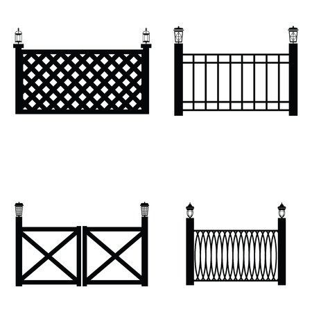 Fence icons setのイラスト素材