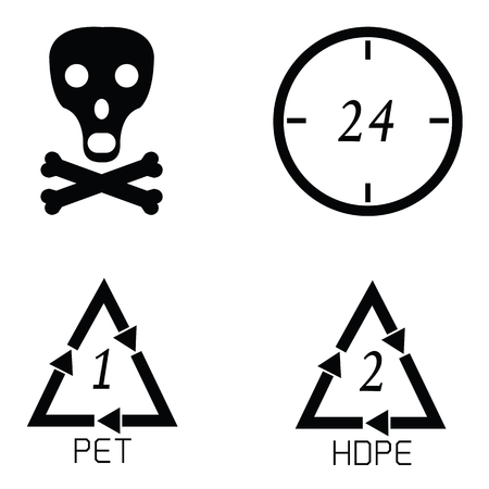 packaging symbols set Vector illustration.のイラスト素材