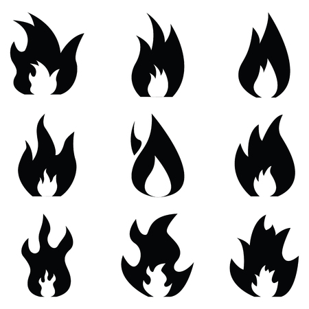 fire icon set Vector illustration.のイラスト素材
