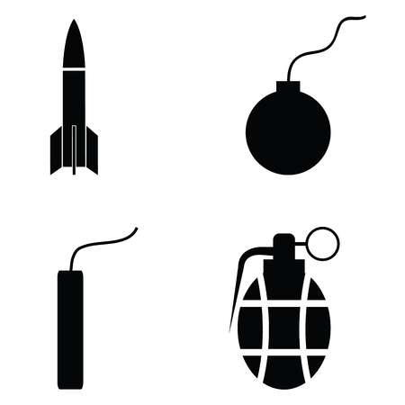 bomb icon set Vector illustration.のイラスト素材