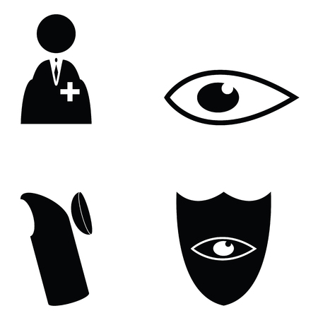 Eye doctor icon setのイラスト素材