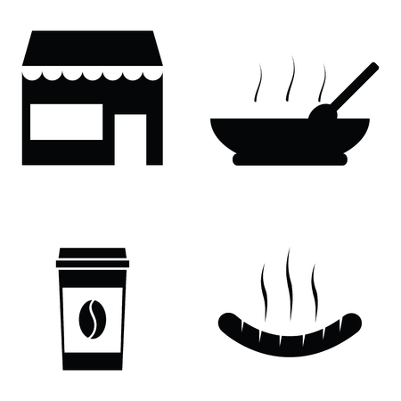 restaurant icon setのイラスト素材