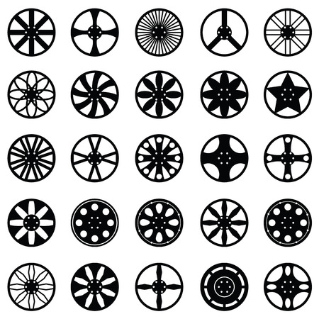 car wheel icon setのイラスト素材