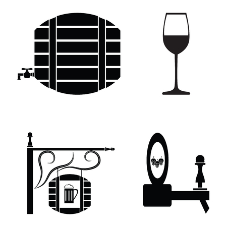pub icon setのイラスト素材