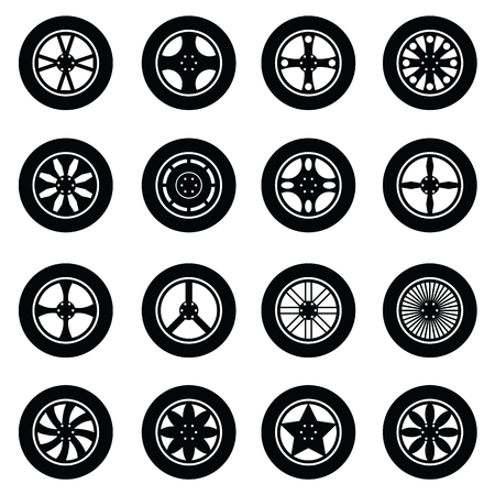 car wheel icon setのイラスト素材