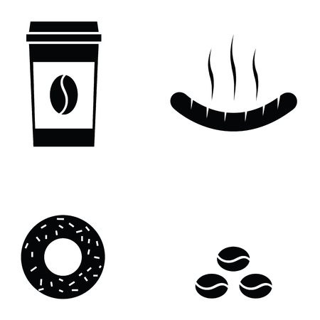 breakfast icons setのイラスト素材