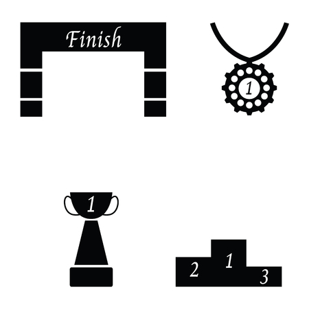 car race icon setのイラスト素材