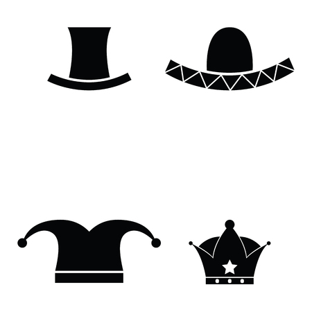 hat icon setのイラスト素材