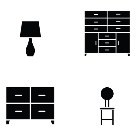 furniture icon set vector illustration.のイラスト素材
