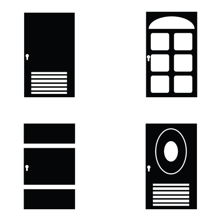 door icon set vector illustration.のイラスト素材
