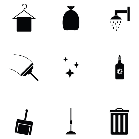 clean icon set vector illustration.のイラスト素材