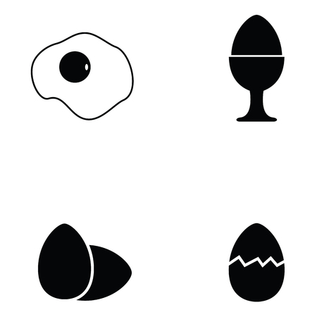 egg icon setのイラスト素材