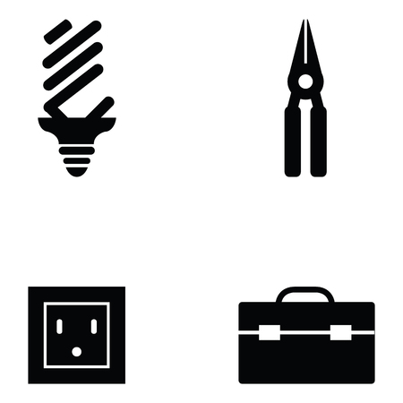 Electrician icon setのイラスト素材