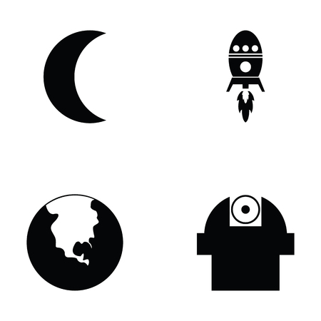 Space icon set.のイラスト素材
