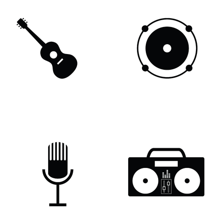 Musical icon set.のイラスト素材