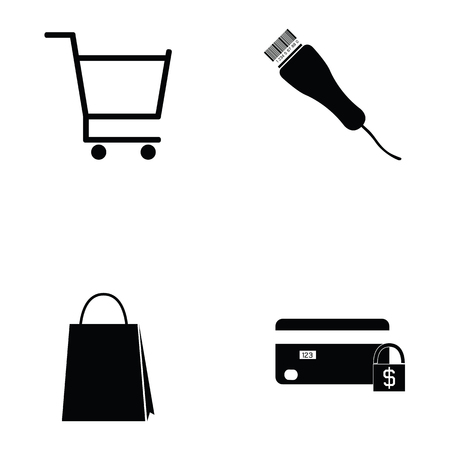 Supermarket icon set.のイラスト素材