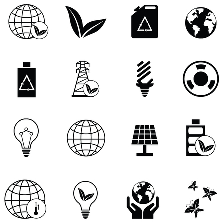 Ecology icon set.のイラスト素材