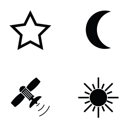 Space icon set.のイラスト素材