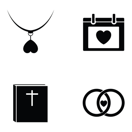 Wedding icon set.のイラスト素材