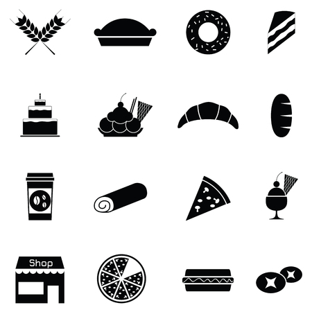 Bakery icon set.のイラスト素材