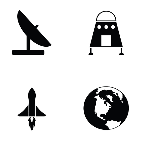 Space icon set.のイラスト素材