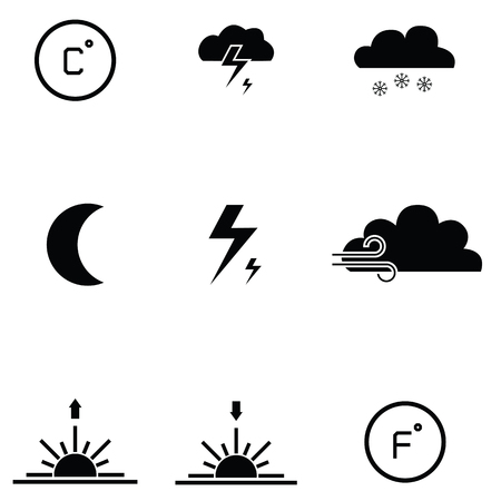 weather icon setのイラスト素材