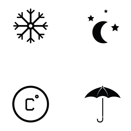 weather icon setのイラスト素材