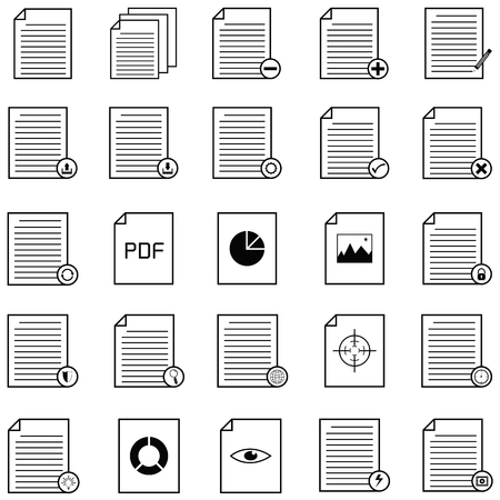 document icons setのイラスト素材