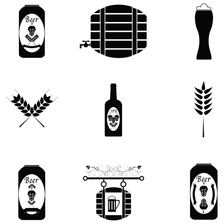 beer icon setのイラスト素材