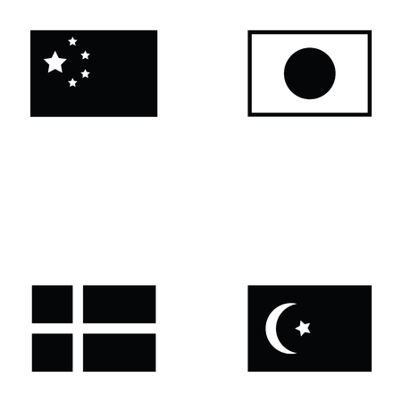 world flag icon setのイラスト素材