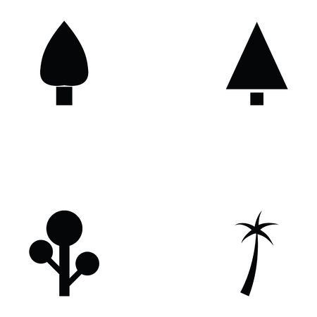 tree icon setのイラスト素材