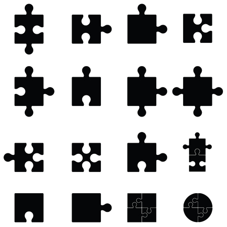 puzzle icon setのイラスト素材