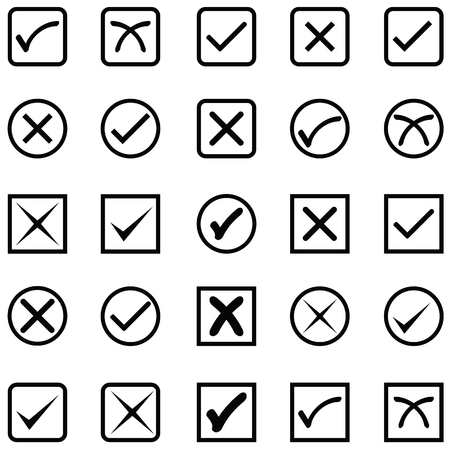 check mark icon setのイラスト素材