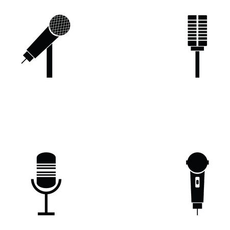 microphone icon setのイラスト素材