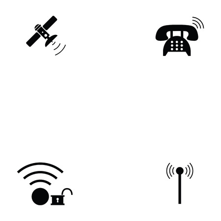 wireless icon setのイラスト素材