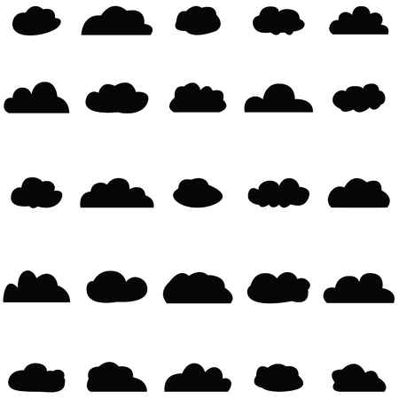clouds icon setのイラスト素材